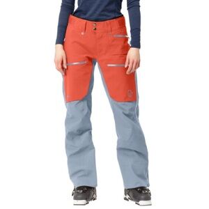 Norrona GoreTex Pro Ski & Snowboard Pants Women’s Orange Alert/ Blue Fog